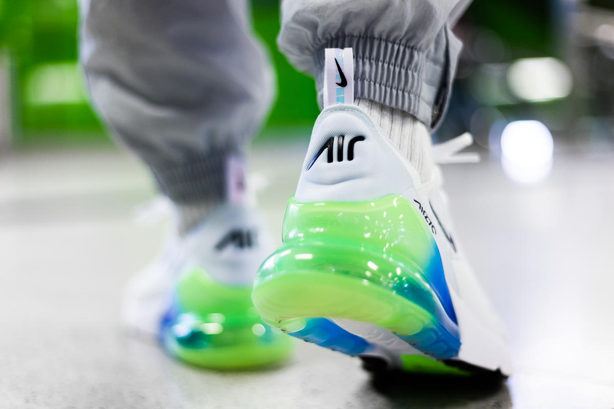 Nike Air Max 270 Se Details about 2019 Nike Air Max 270 SZ 12 White Explosion Green Yellow AQ9164 100