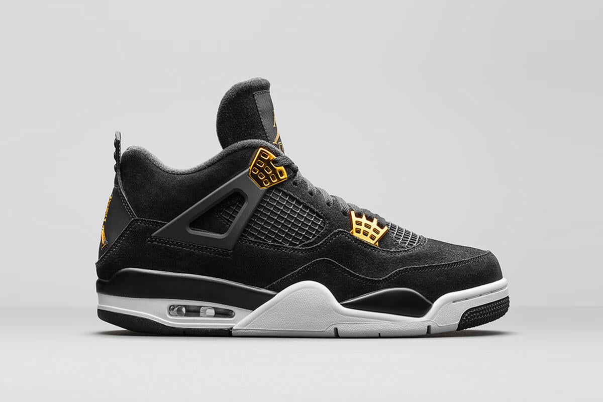 black and gold jordan 4 retro
