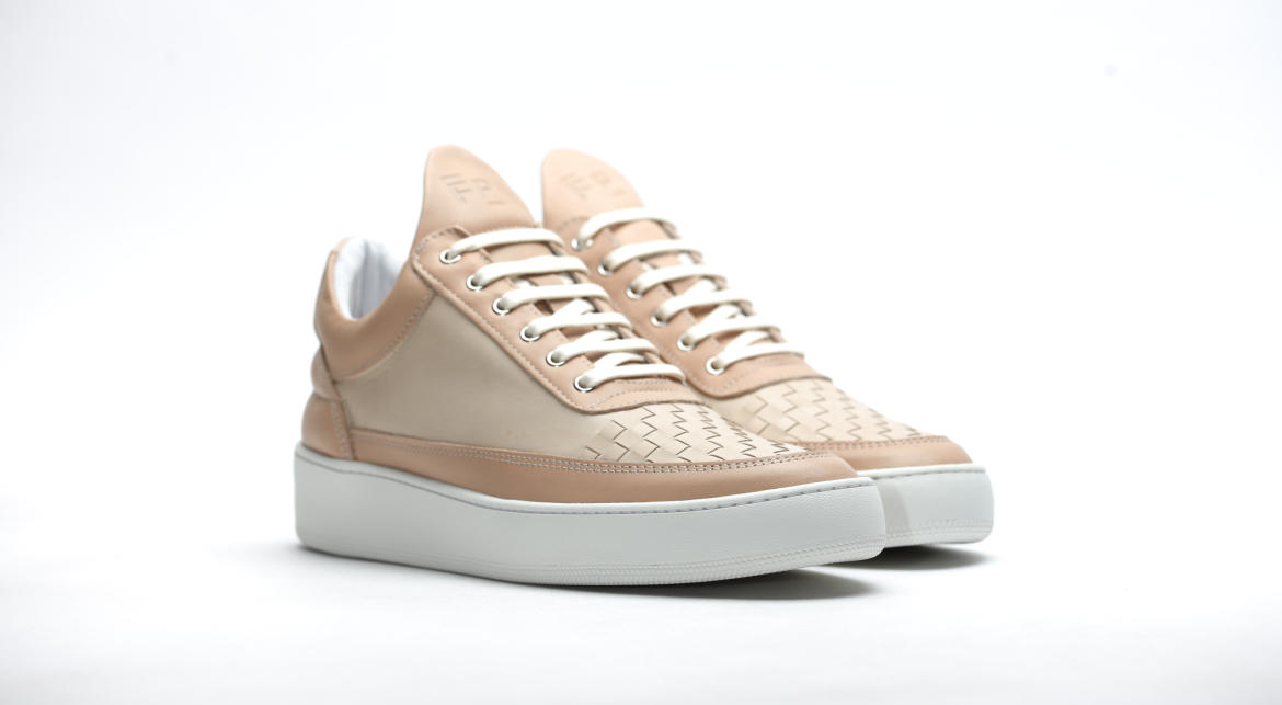 Filling Pieces Low Top Woven "Front Beige"