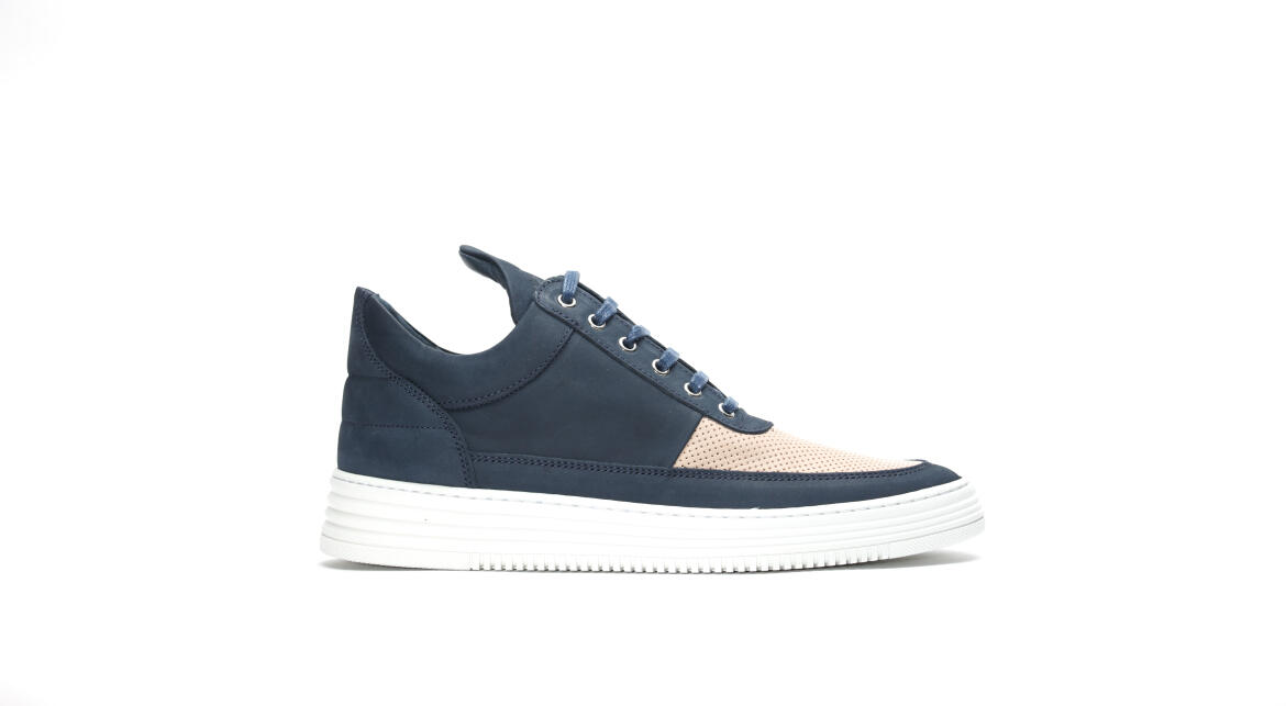Filling Pieces Low Top Salmon Toe "Navy"