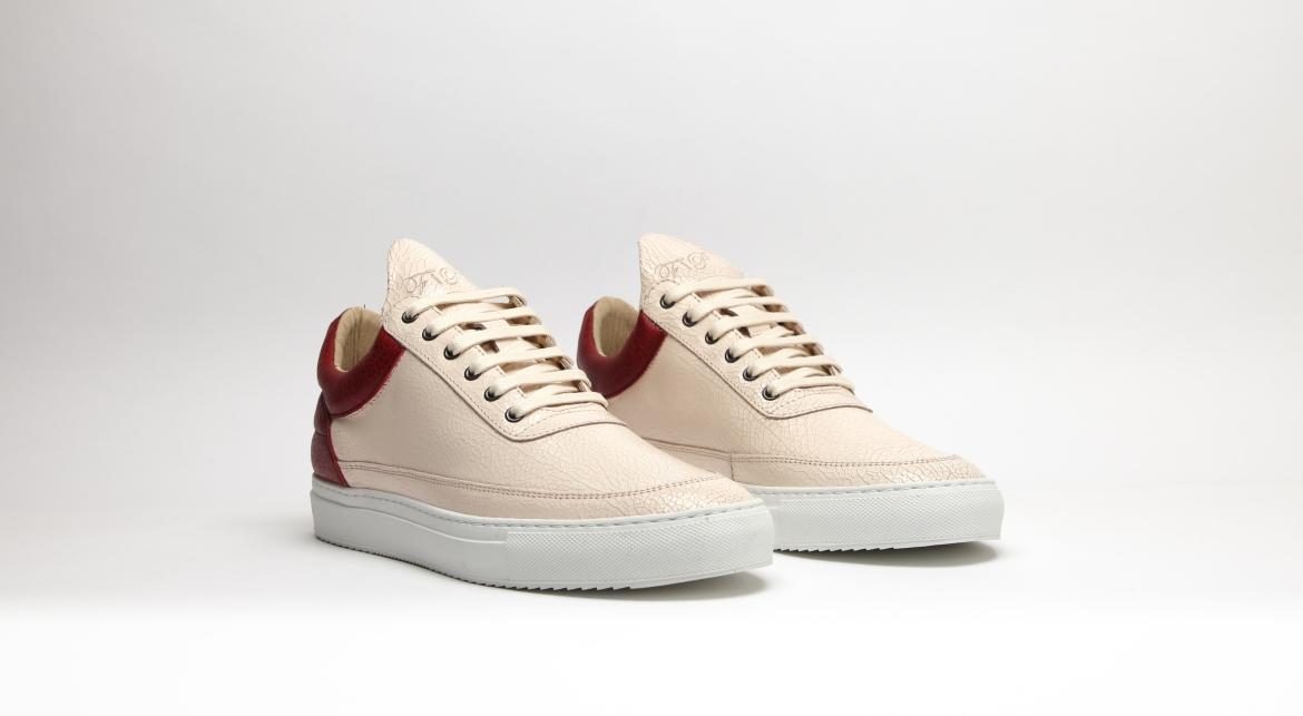 Filling Pieces Low Top "Cracked Beige Red"