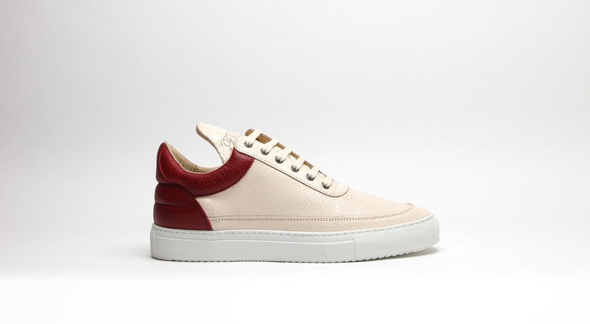 Filling Pieces Low Top "Cracked Beige Red"