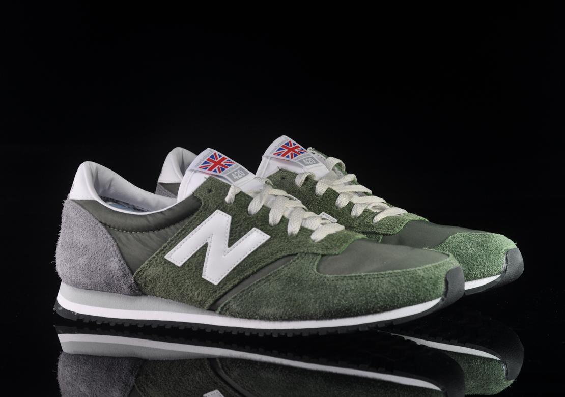 New Balance UK 420 Sneakers Size 10 Green Olive Gray Suede‎ England U420U0 Nb 420 Olive Hombre 420 Olive New Balance U420 Hombre Plata  main image 4