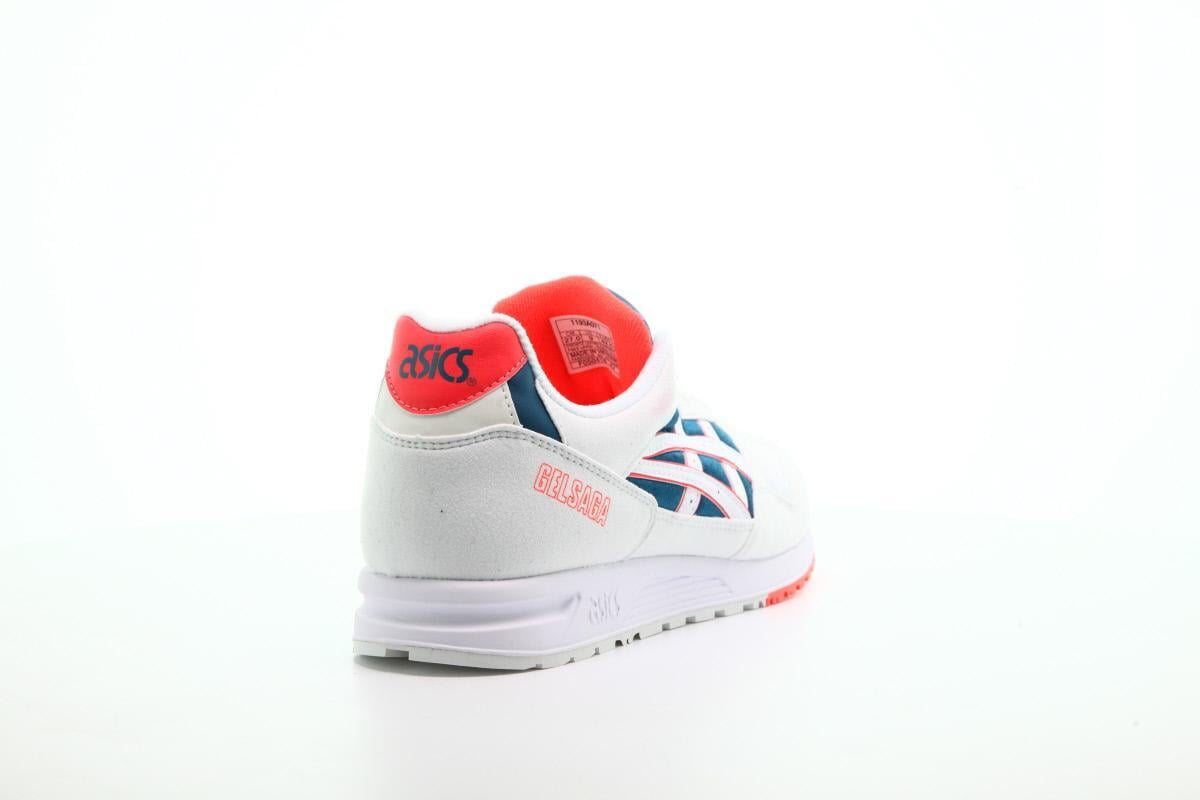 NWT Asics Tiger Men Gel-Saga White / Flash Coral Sneakers Size Men\'s 12.5 Asics Gel Saga  main image 3