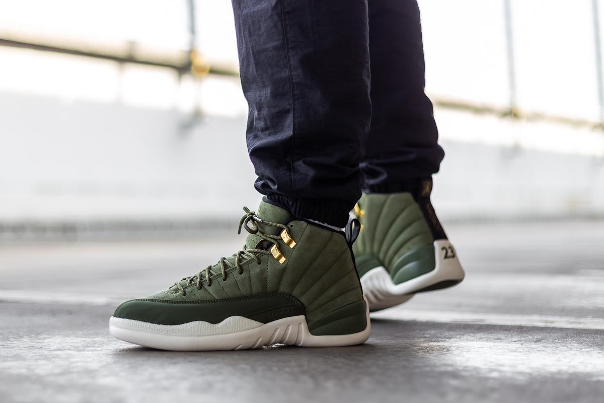 12 Olive Canvas Jordan 12 Retro Green Basketball Olive Canvas