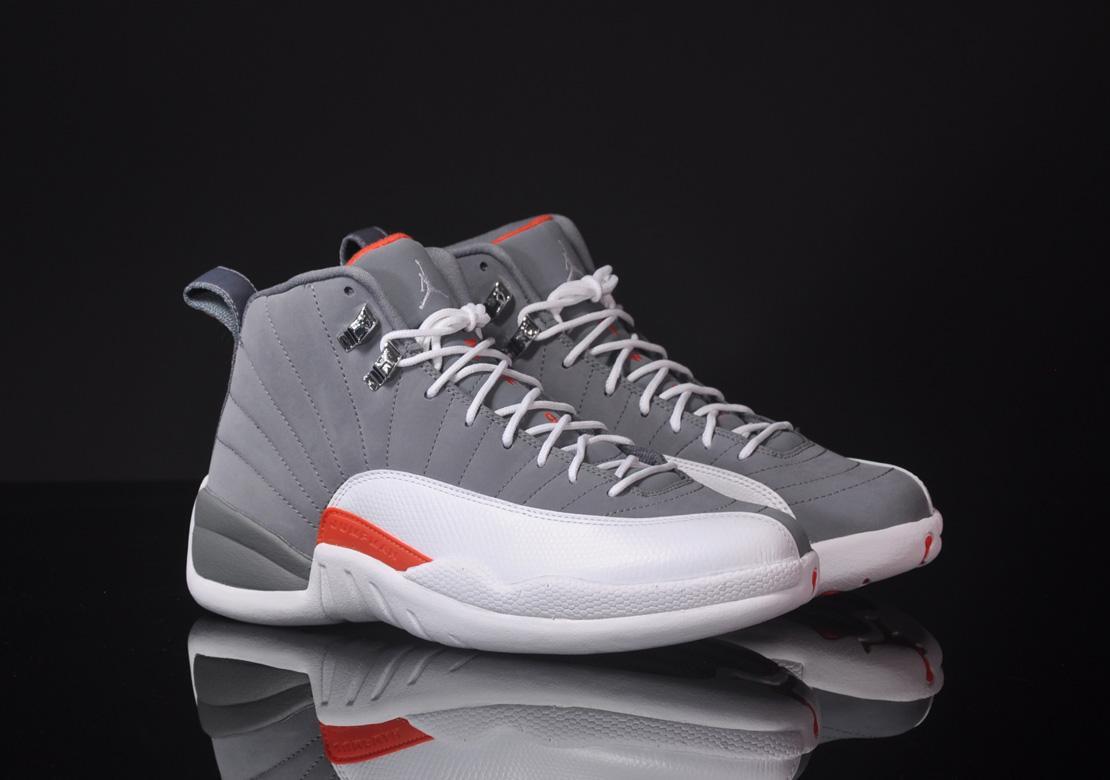 gray orange jordans
