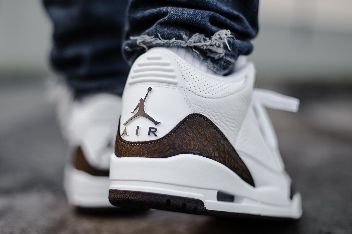 air jordan 3 retro white dark mocha & chrome