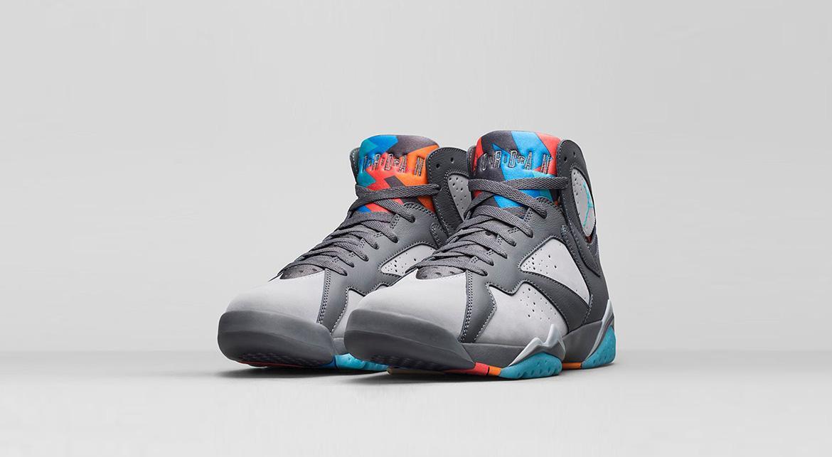 Air Jordan 7 Retro BG 'Drk Gry/TrqsBl-WlfGry-TtlOr' (GS) - Image 4
