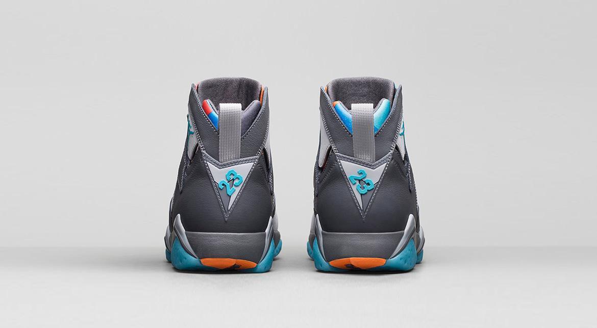 Air Jordan 7 Retro BG 'Drk Gry/TrqsBl-WlfGry-TtlOr' (GS) - Image 5