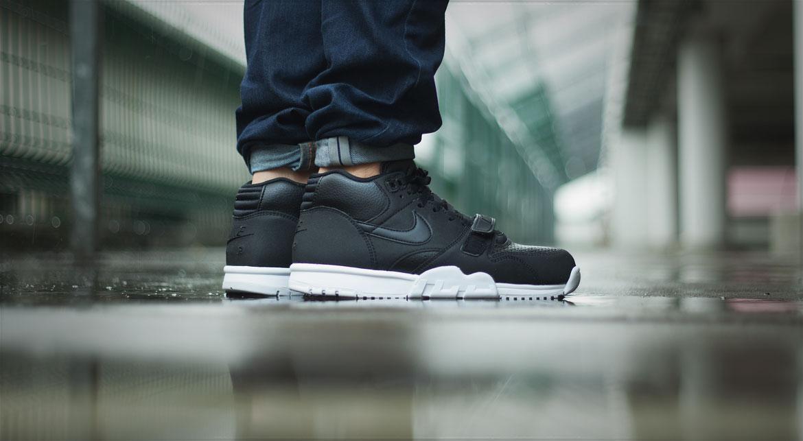 Nike Air Trainer 1 Mid Black Leather - Image 7