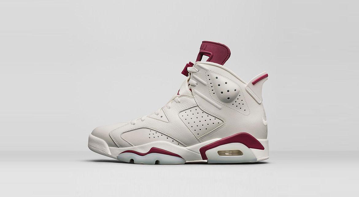 jordan retro 6 white and burgundy