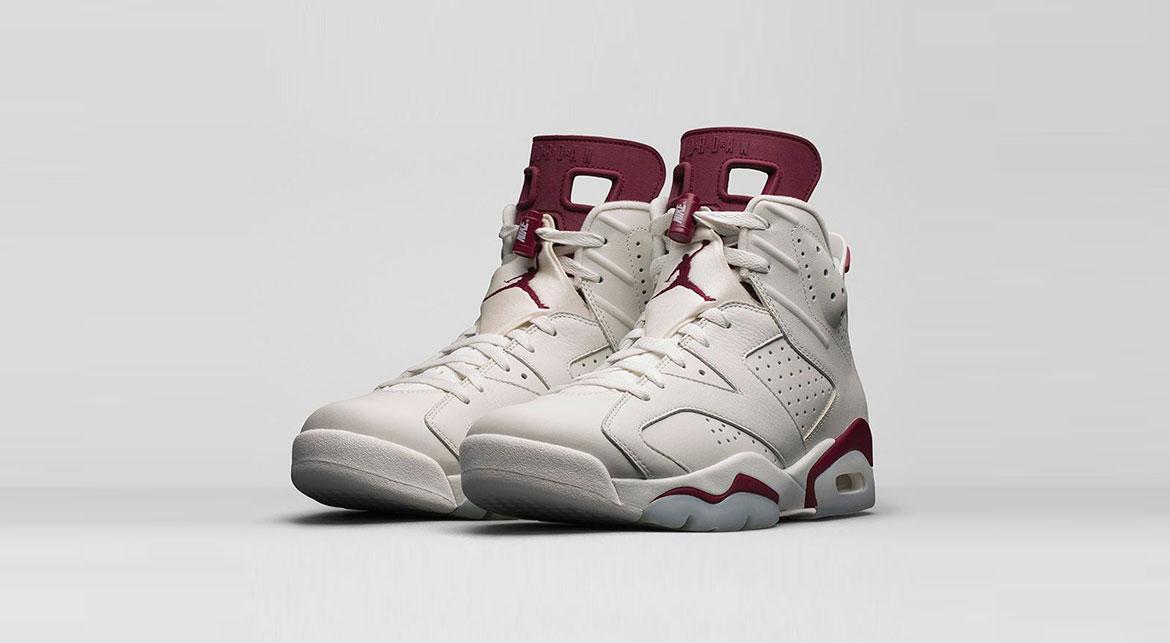 cream and burgundy jordans