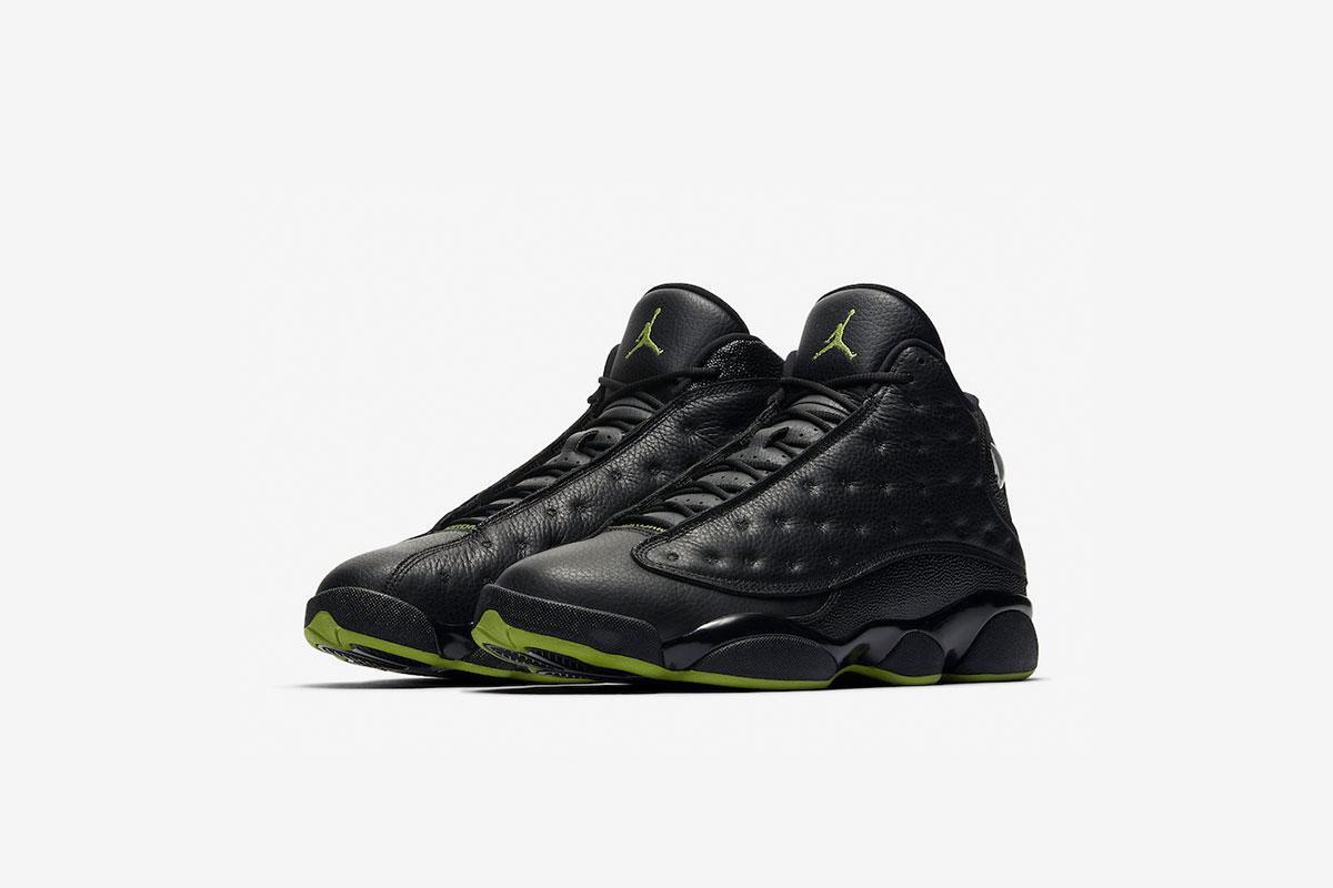 air jordan 13 black altitude green
