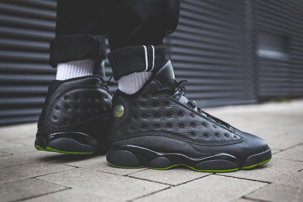 jordan 13 retro black green