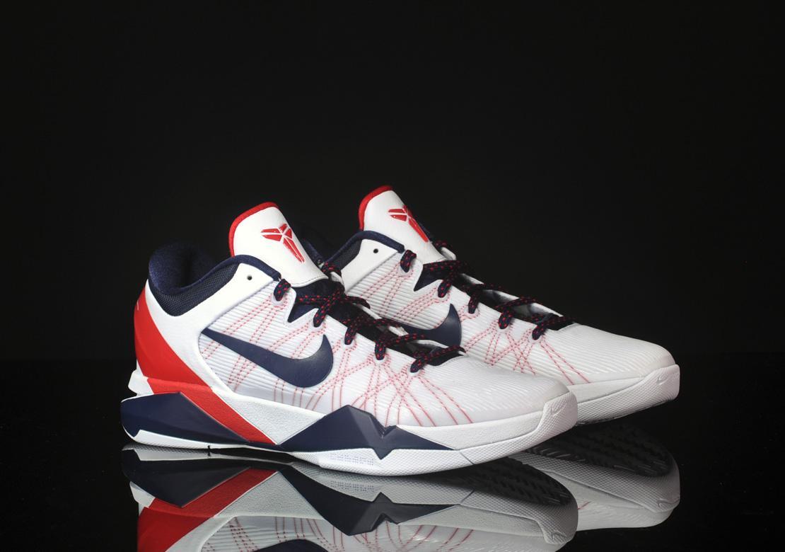 NIKE ZOOM KOBE 7 System USA Olympic ドリームチーム・オリンピックカラー・美中古ですがアッパーに黄ばみ(変色)有り(元箱無し) SZ 10 - Nike Kobe 7 VII System \u201cOlympic USA Team\u201d Men\u0027s Shoes