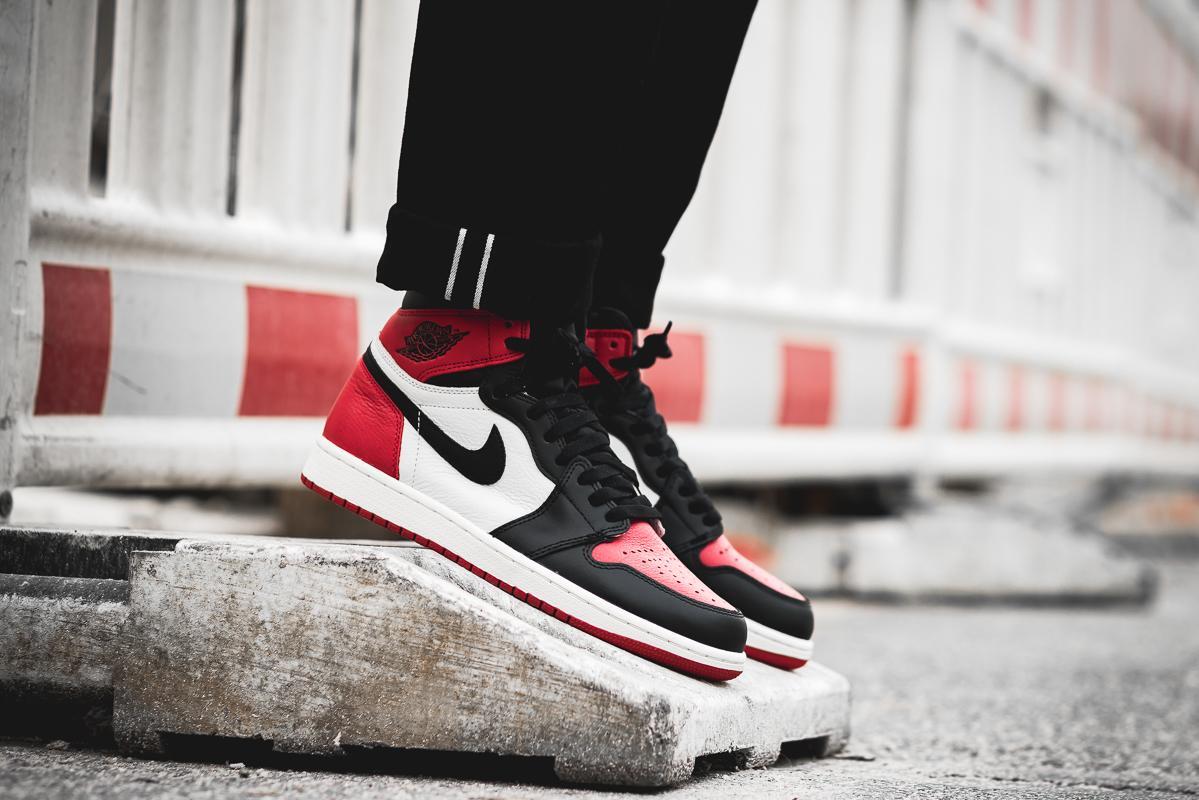 靴 AIR JORDAN1 RETRO HIGH OG bred toe 27cm NIKE AIR JORDAN 1 RETRO HIGH OG -BRED TOE- -つま赤- – KICKS LAB.