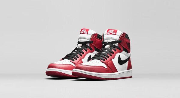 NIKE AIR JORDAN 1 BG CHICAGO White x Red x Black Men's 4Y