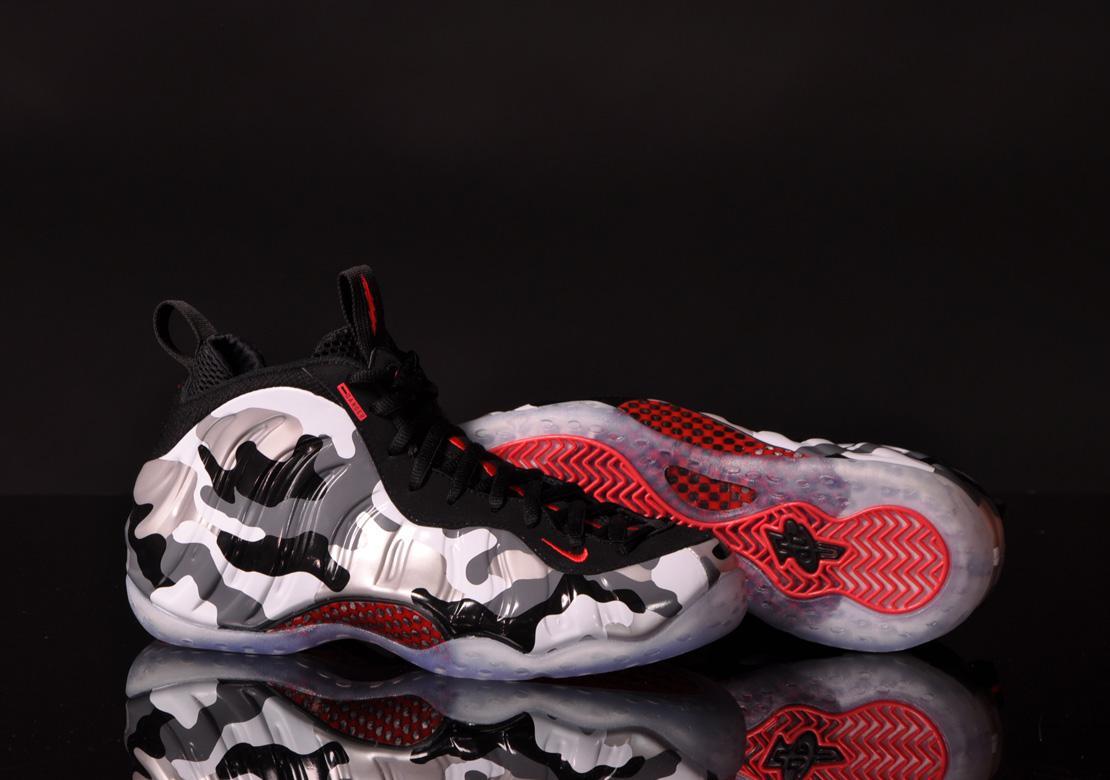 Basketball Shoes White Black Red Foamposite Nike Air Foamposite