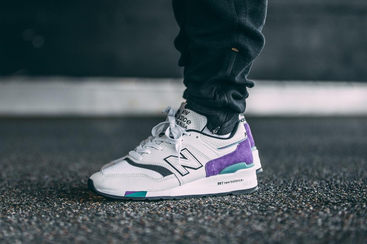 new balance 997 white and purple