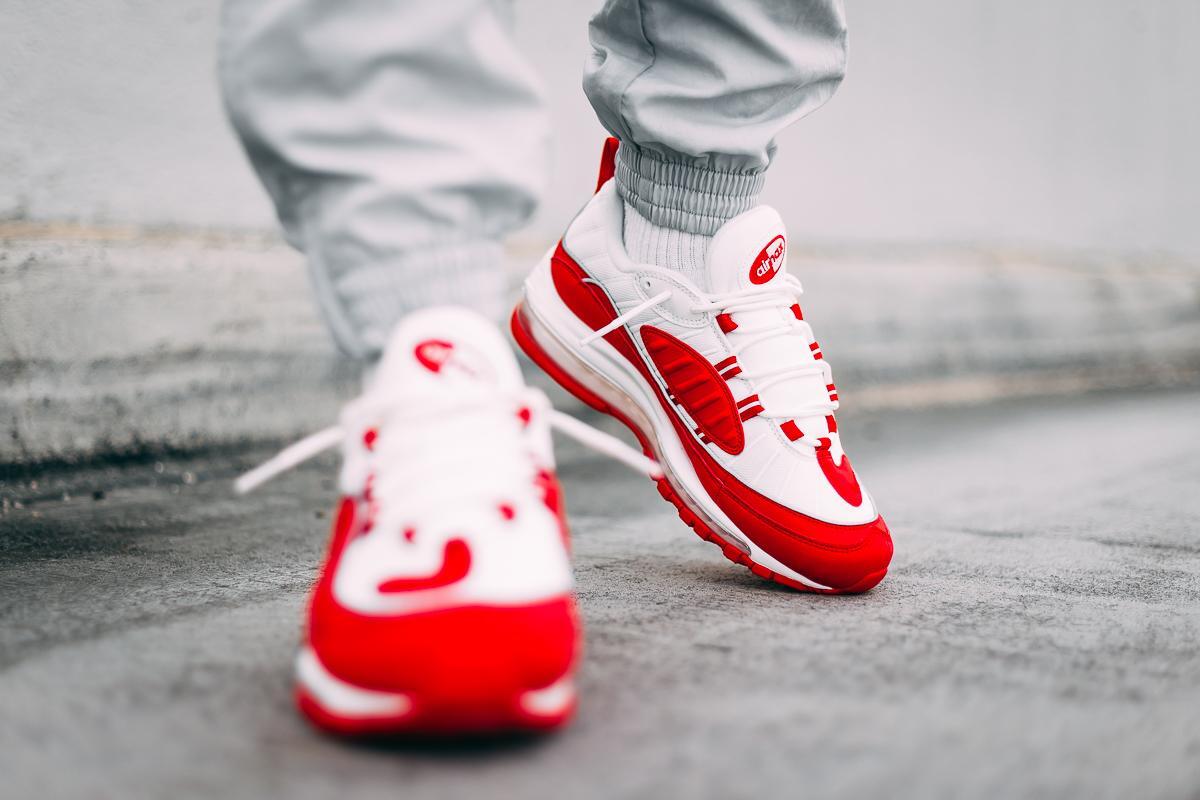 nike air max 98 university red white