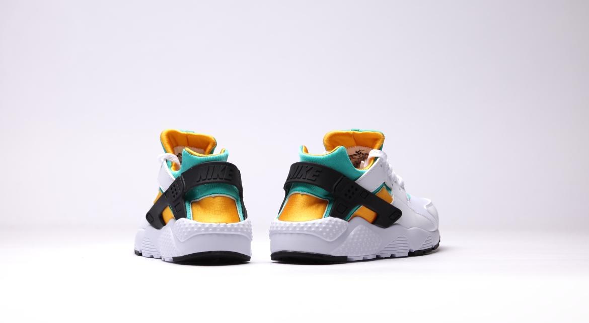nike huarache turquoise gold