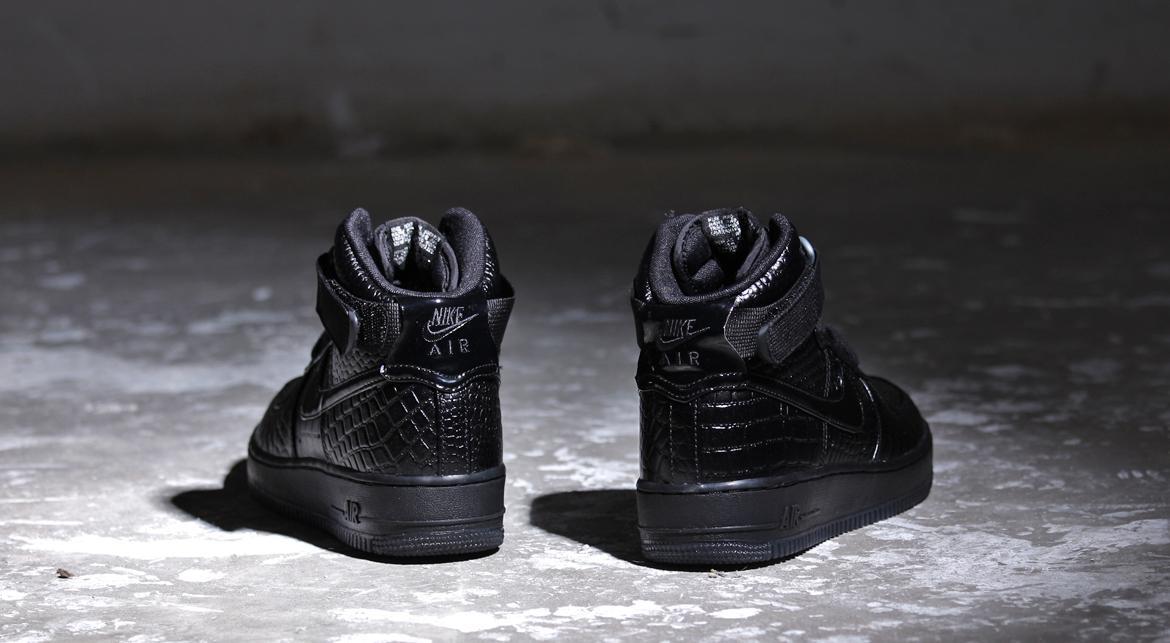 black and silver air force 1 high top