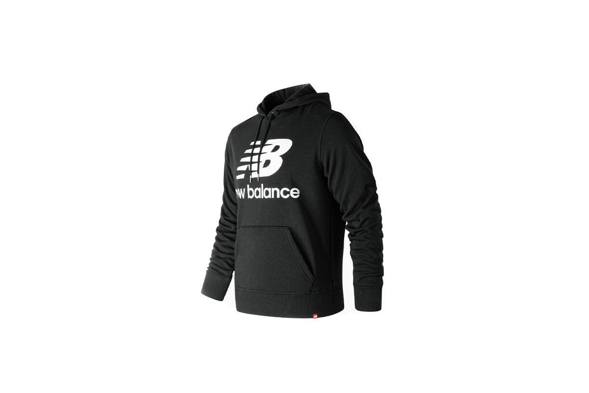 New Balance Essentials Stacked Logo Hoodie "Black"