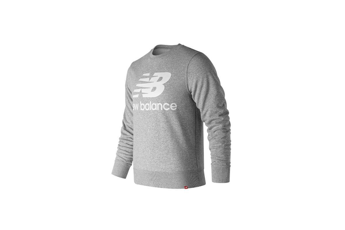 New Balance Essentials Stacked Logo Crew "Grey"
