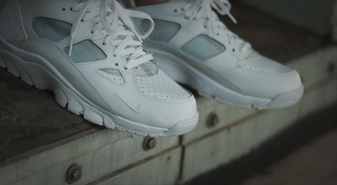 Nike Air Trainer Huarache Low "Triple White" - Image 8