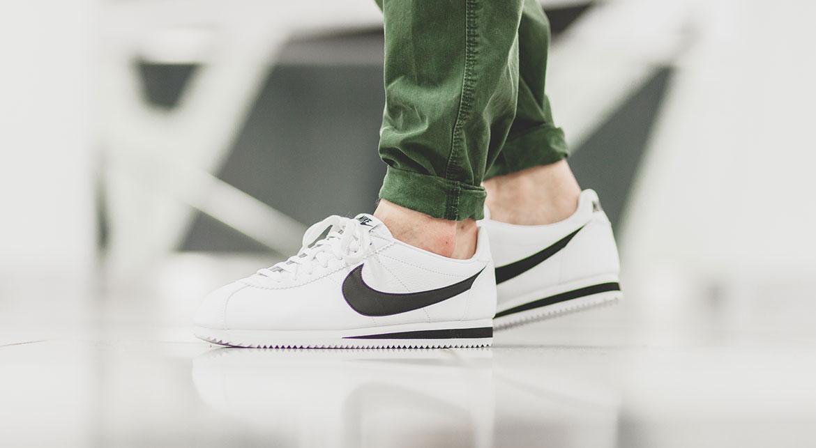 nike classic cortez leather white