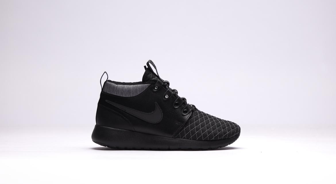 Nike Roshe One Mid Winter GS 'All Black' - Image 2