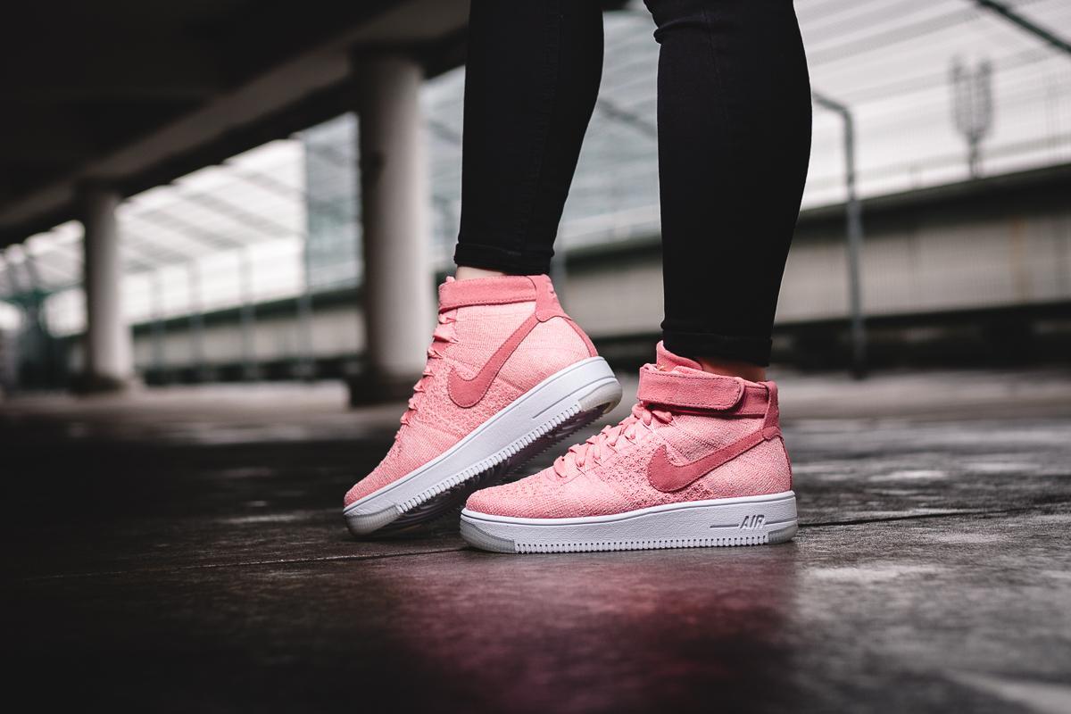 pink flyknit air force 1