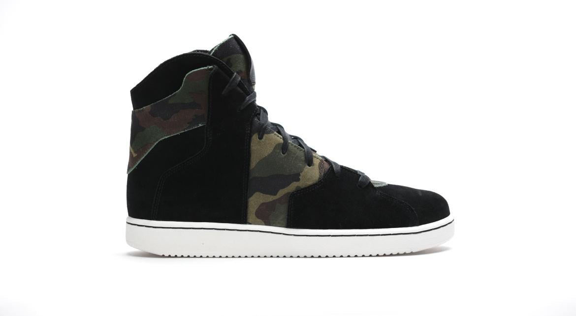 black and camo jordans