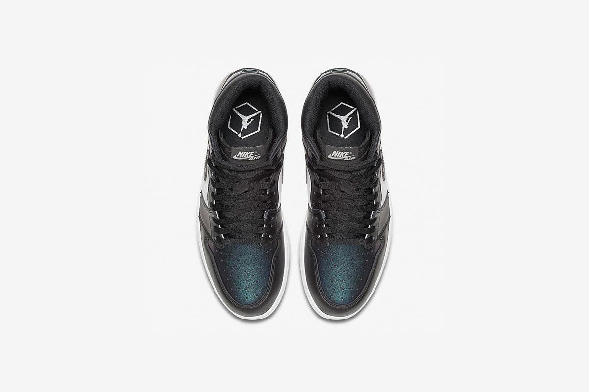 air jordan 1 retro high og black metallic silver
