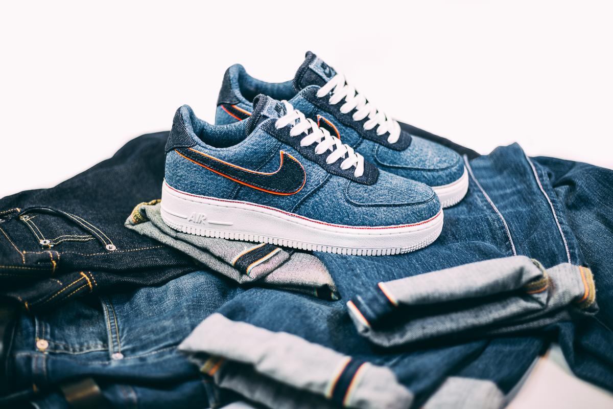 nike air force 1 stonewash blue