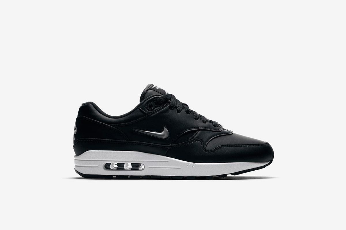 air max 1 jewel black silver