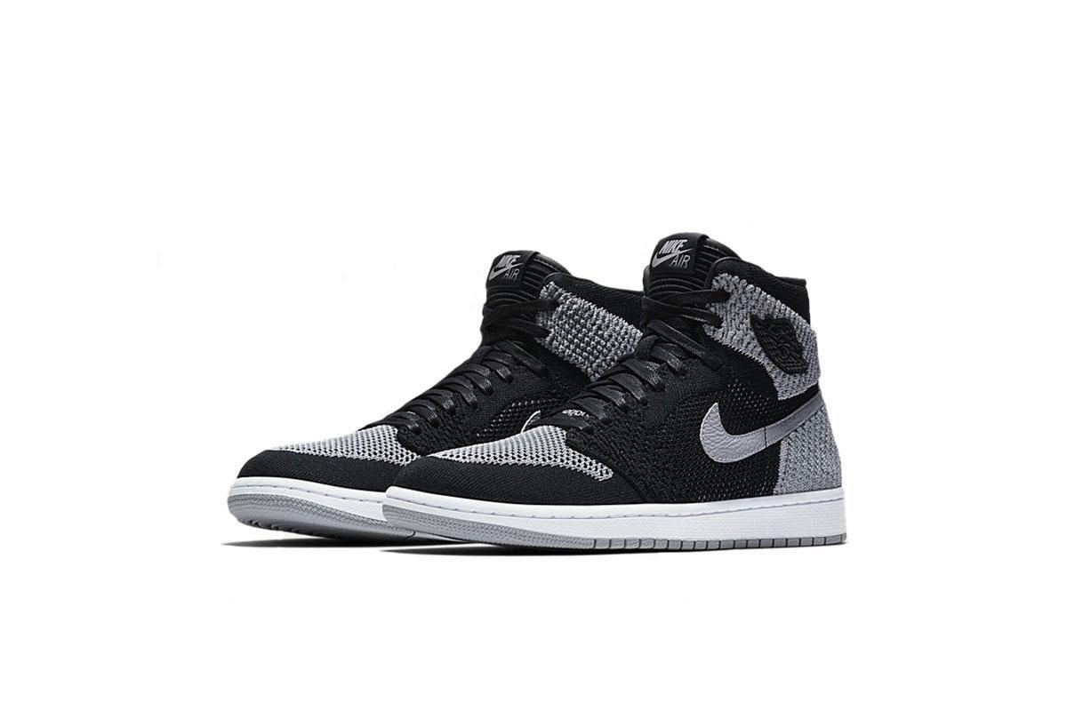 Air Jordan 1 Retro Hi Flyknit BG Black - Image 3