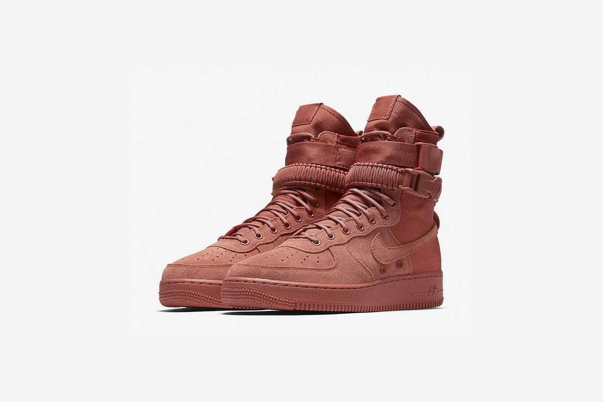 peach high top air force ones