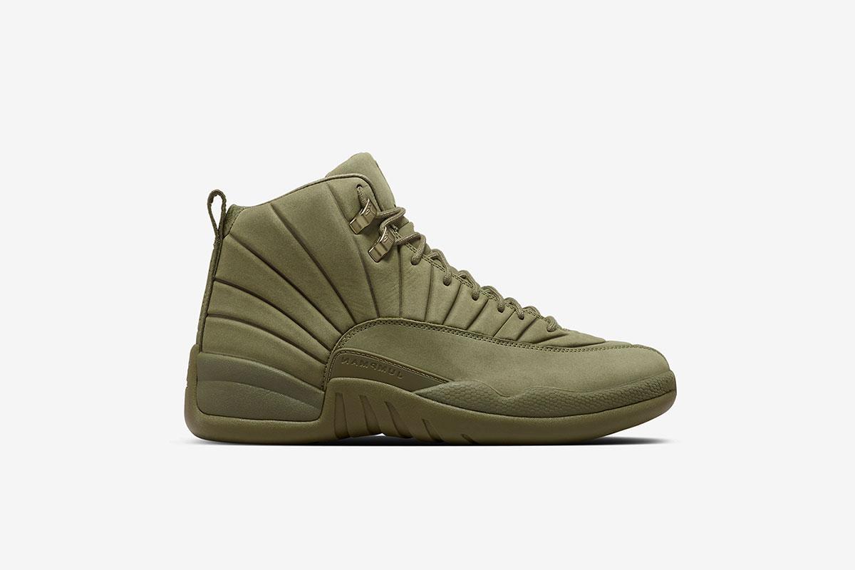 Jordan 12s olive green best sale