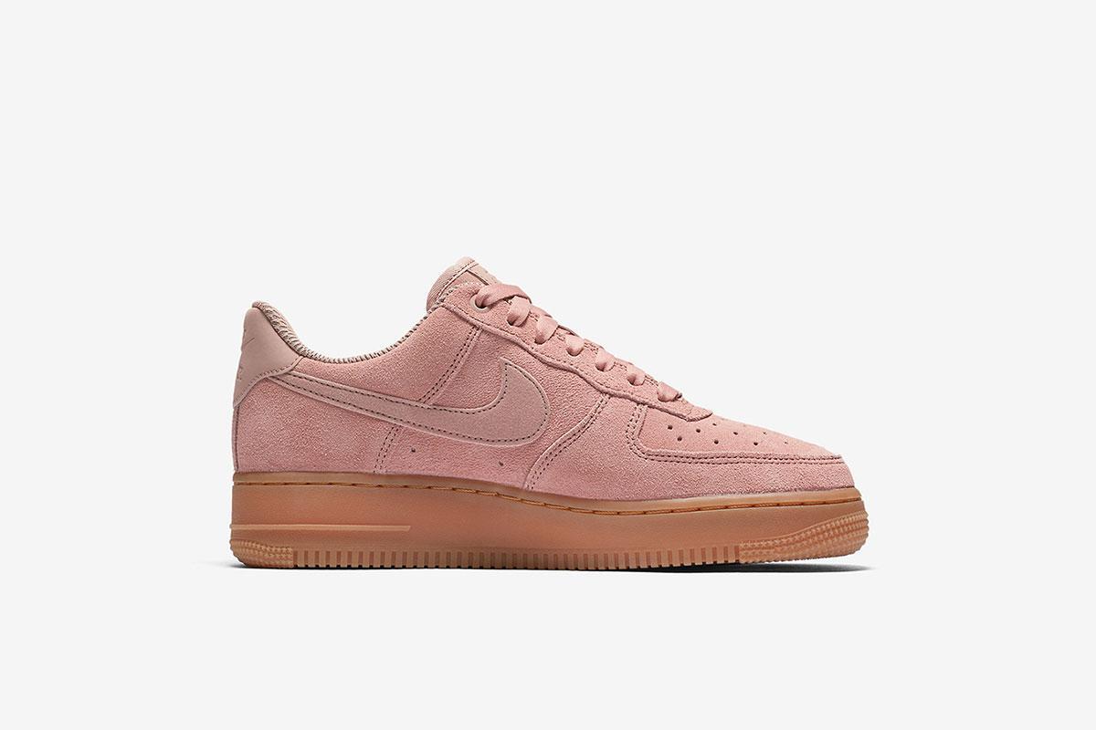 nike air force pink suede womens