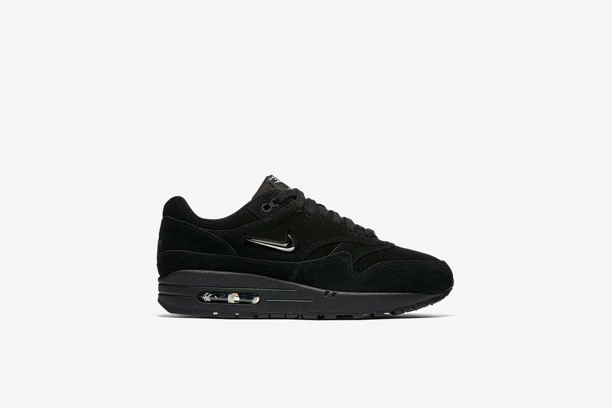 air max 1 jewel black silver