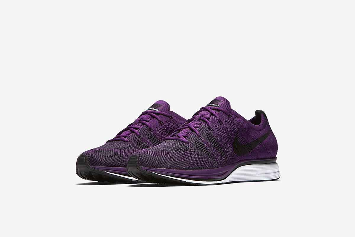 Nike AH8396-500 Mens Flyknit Trainer 2017 Night‎ Purple Running Shoes Size 11.5 Nike Flyknit Trainer Persian Violet Siren Red Purple Shoe  main image 2
