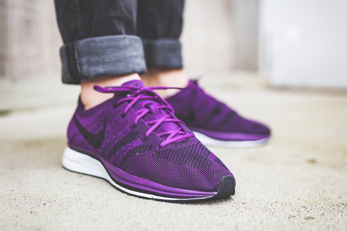 Nike FLyknit Trainer Racer Mens 11.5 US 45.5 EUR Night Purple Nike Flyknit Racer Lavender for Sale | Authenticity  main image 2