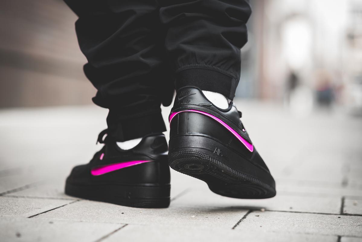 nike air force 1 black swoosh pack