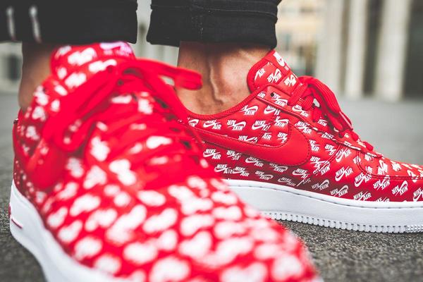 Nike Air Force 1 Low All Over Logo Red AH8462-600 