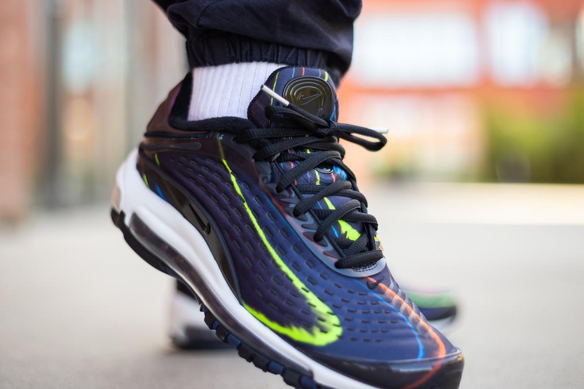 Nike Shoe Air Max Deluxe Black Midnight Navy And Silver Air Max