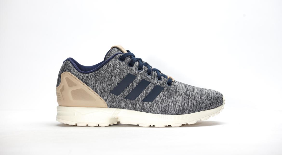 Oazifestiv Mens Adidas Zx Flux Navy White Trainers Shoes Navy Blue