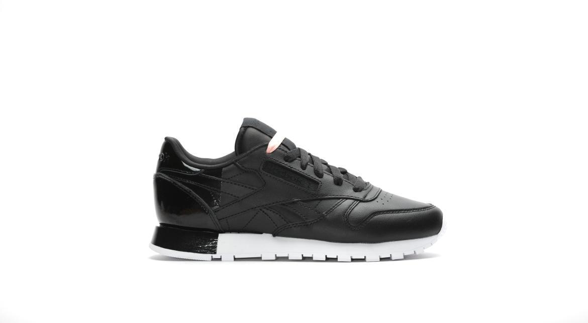 Reebok Cl Lthr Matte Shine W "Core Black"