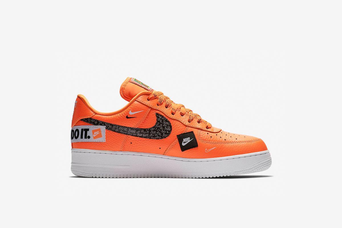 Nike Air Force 1 '07 Just Do It White/Black-Total Orange - AR7719-100
