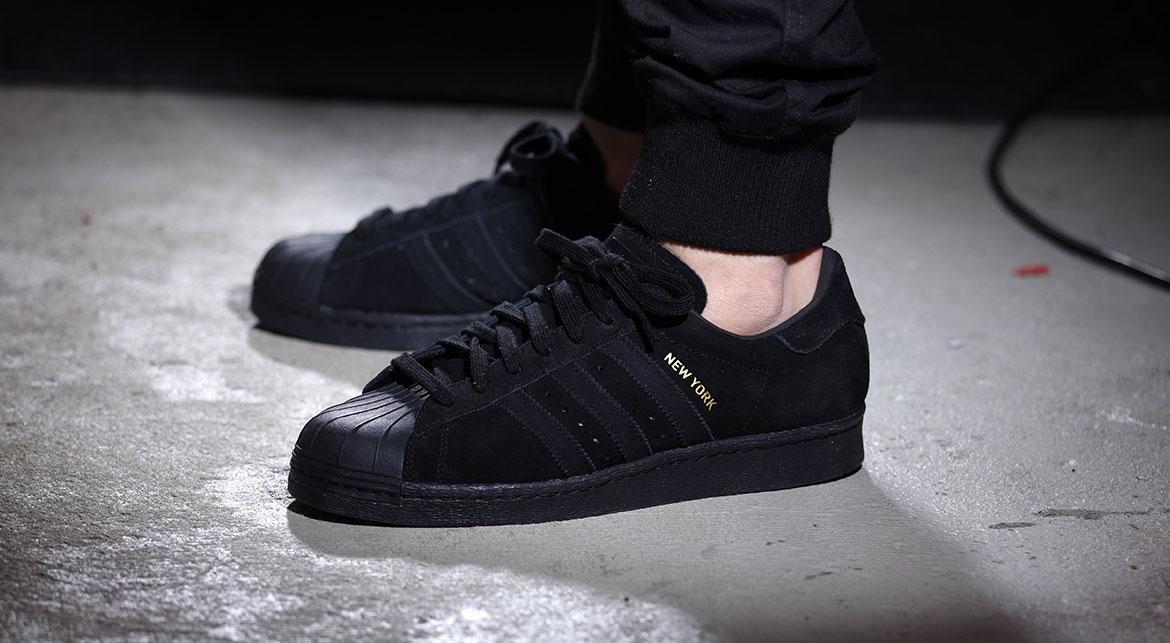 adidas gazelle silver green womens Adidas: Superstar 80s City Series "New York" (Core Black)  Extra Butter